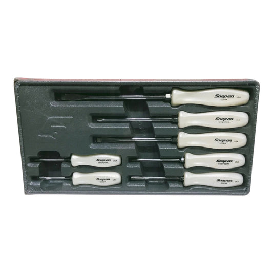 Snap-on 7Pc Pearl White Combination Screwdriver Set