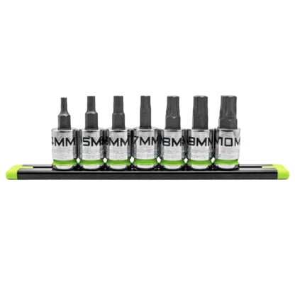 GripEdge 7pc 3/8 Dr Short Metric RPT Hex Driver Set 4mm - 10mm