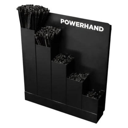 POWERHAND Magnetic Cable Tie Holder with 500Pc Cable Ties